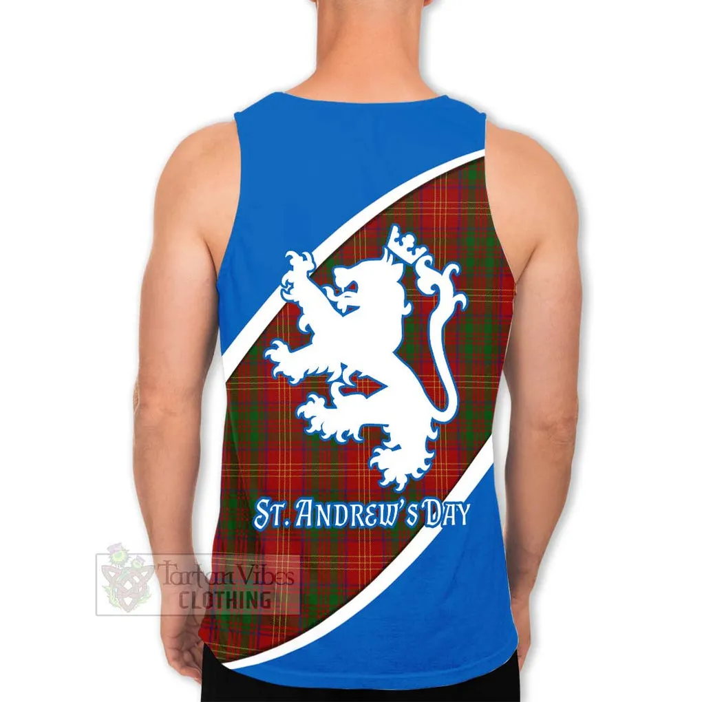 Burns Family Crest Tartan Men's Tank Top Celebrate Saint Andrew's Day in Style