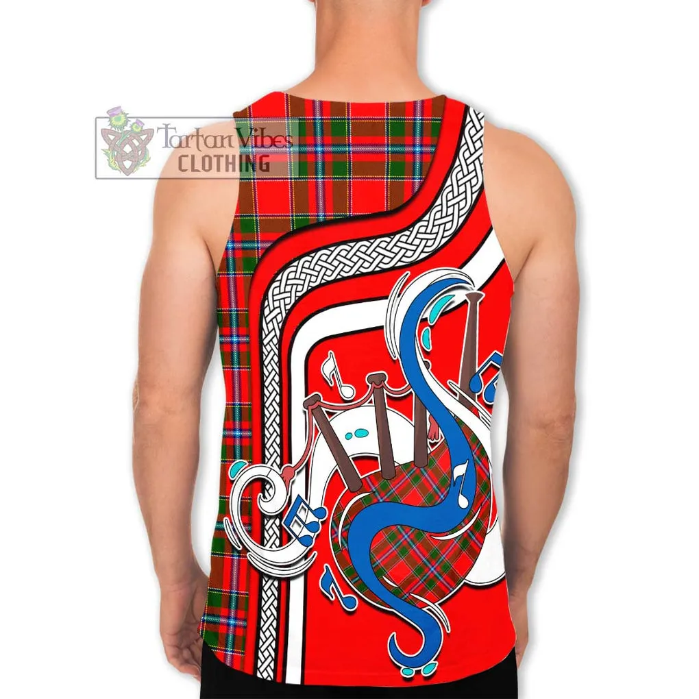 Butter Tartan Men's Tank Top with Epic Bagpipe Style