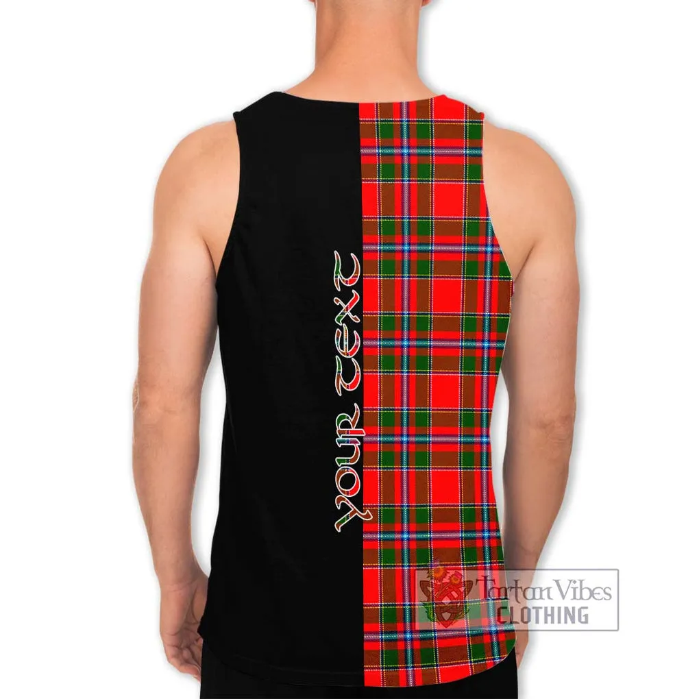 Butter Tartan Men's Tank Top with Family Crest and Half Of Me Style