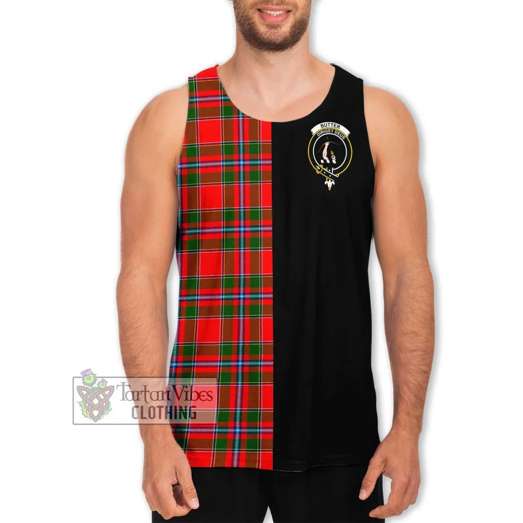 Butter Tartan Men's Tank Top with Family Crest and Half Of Me Style