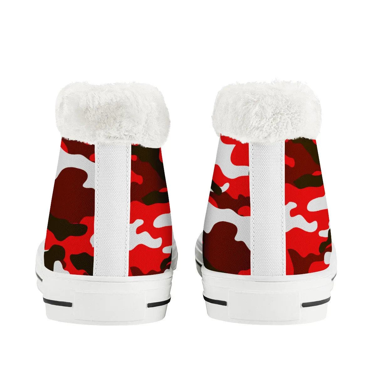 CAMOUFLAGE RED WINTER CANVAS SHOES