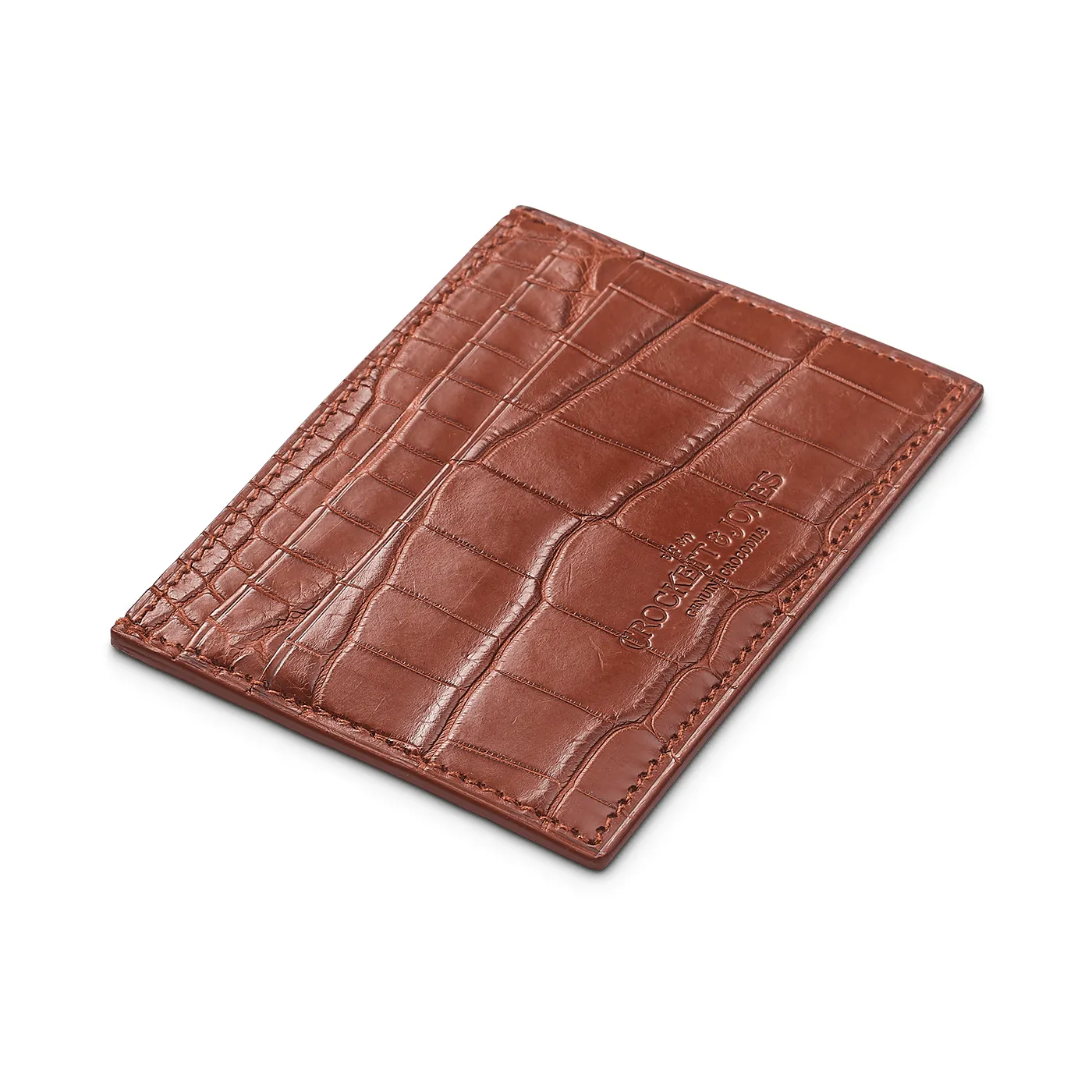 Card Holder Tan Crocodile