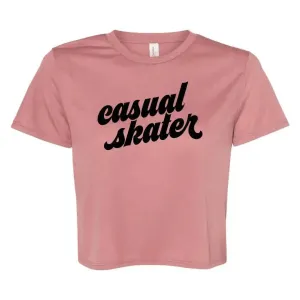 Casual Skater Flowy Crop Tee