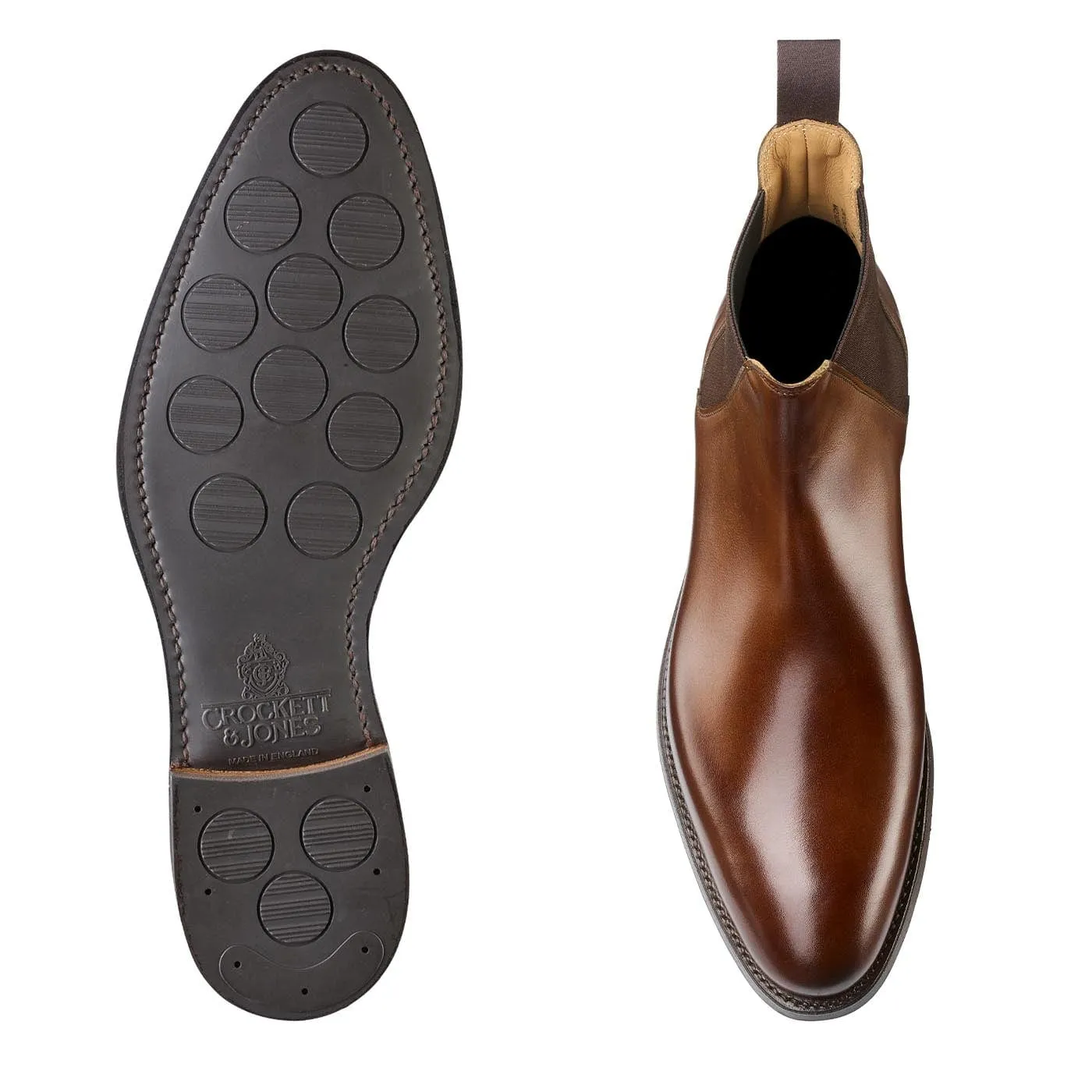 Chelsea 8 Dark Brown Burnished Calf