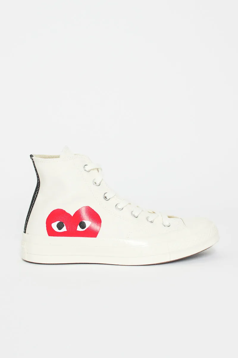 Comme Des Garçons PLAY X Chuck Taylor 1970s Hi Milk/White