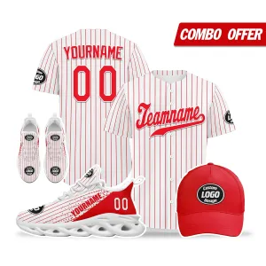 Custom Red White Jersey MaxSoul Shoes and Hat Combo Offer Personalized ZH-D0b009c-a