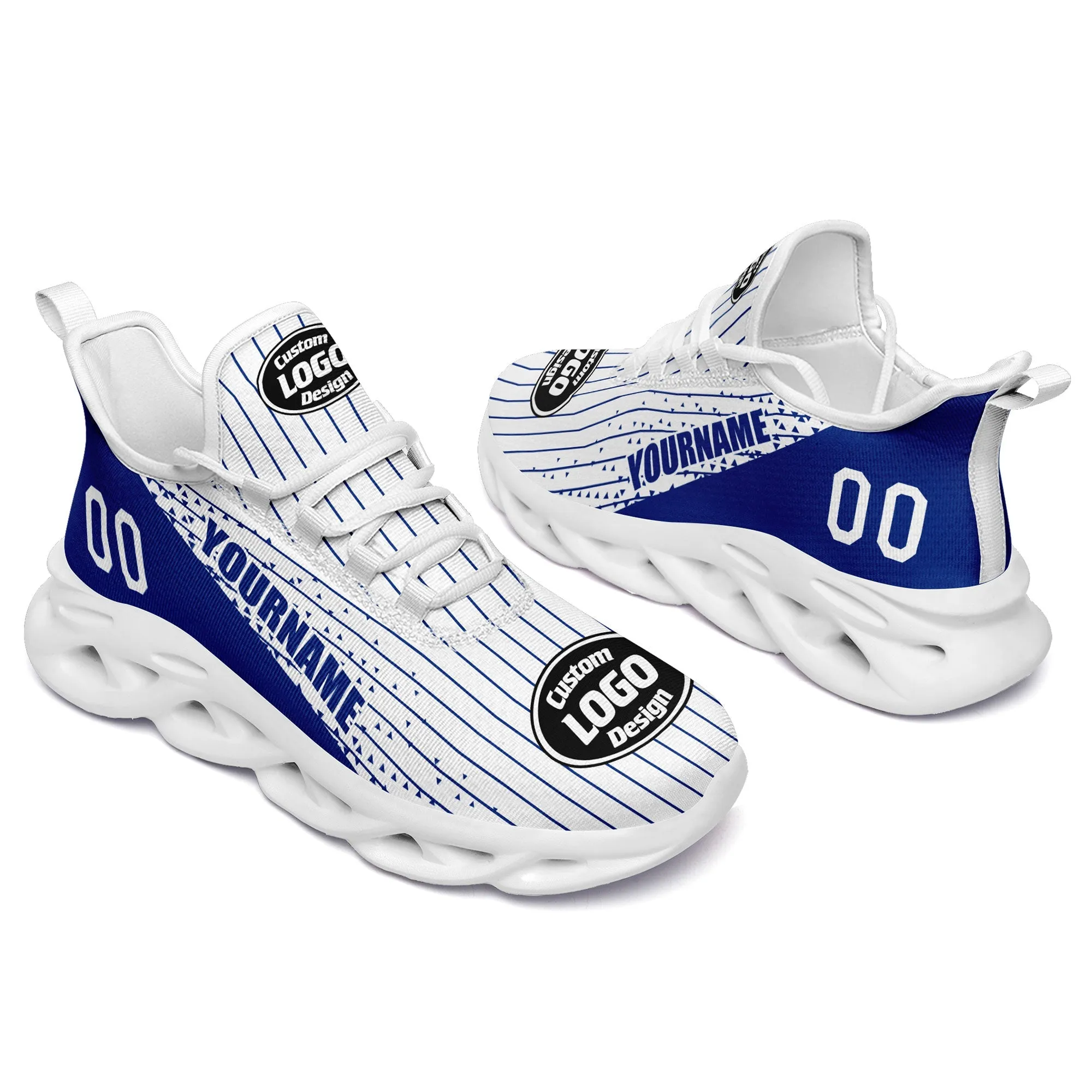 Custom White Blue Jersey MaxSoul Shoes and Hat Combo Offer Personalized ZH-D0b008f-a