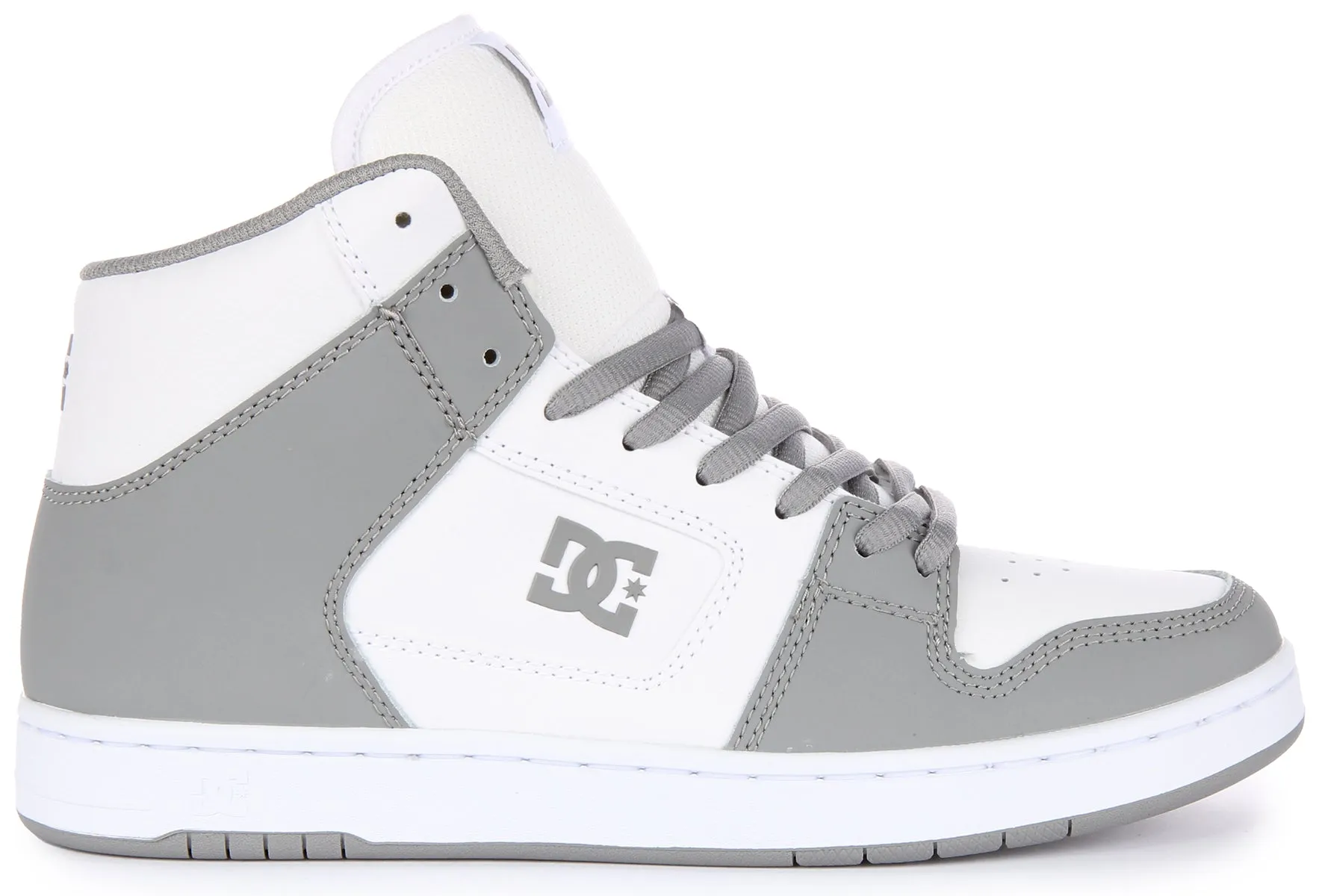 Dc Shoes Manteca 4 Hi In White Grey For Men