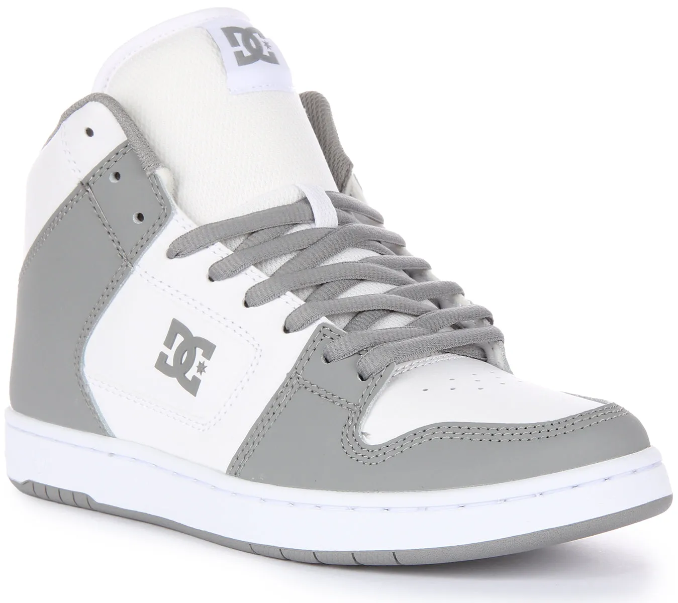 Dc Shoes Manteca 4 Hi In White Grey For Men