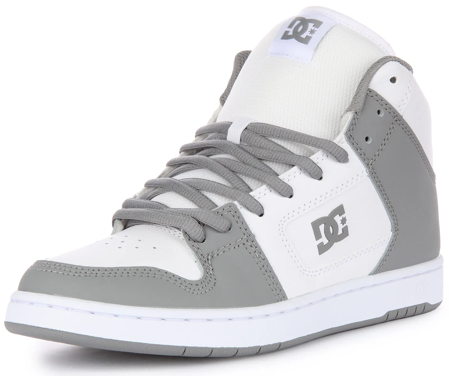 Dc Shoes Manteca 4 Hi In White Grey For Men