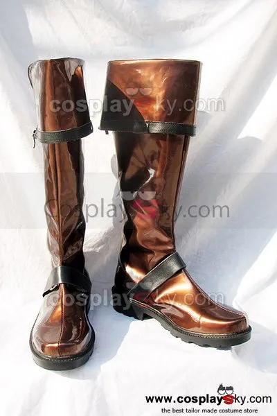 D.Gray-man Lavi Cosplay Boots Shoes Dark Brown