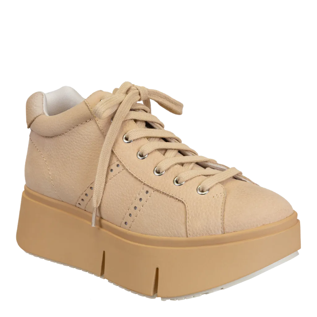 ESSEX in BEIGE Platform High Top Sneakers