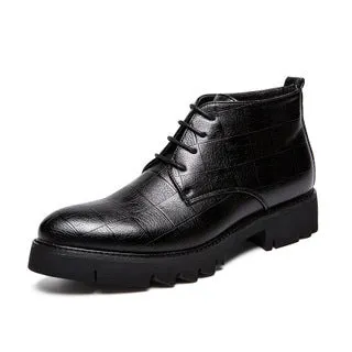 Fall 2022 New Fashion Trendy Business Formal Wear Leather Shoes British Retro Casual Men's Shoes Trendy Platform Shoes