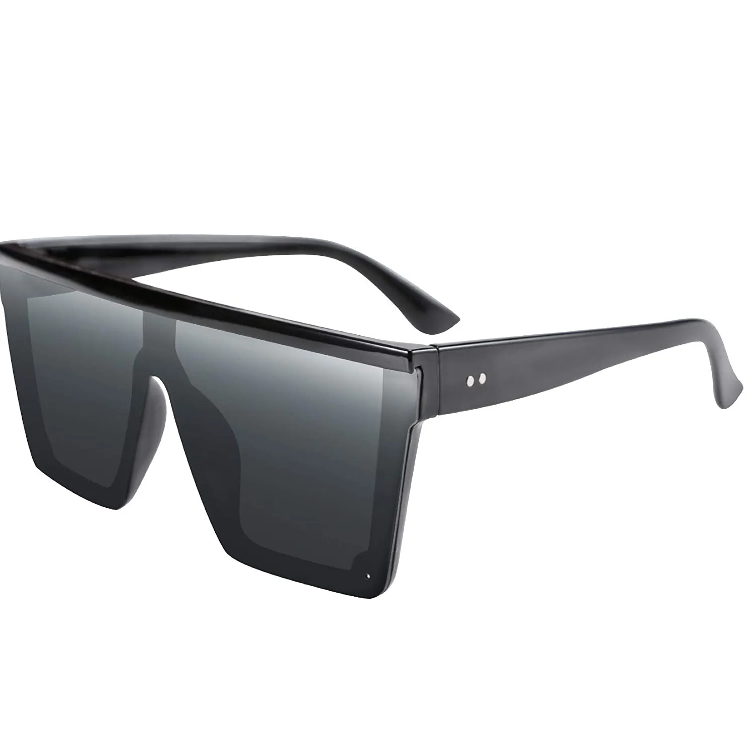 FEISEDY Women Men Flat Top Shield Sunglasses