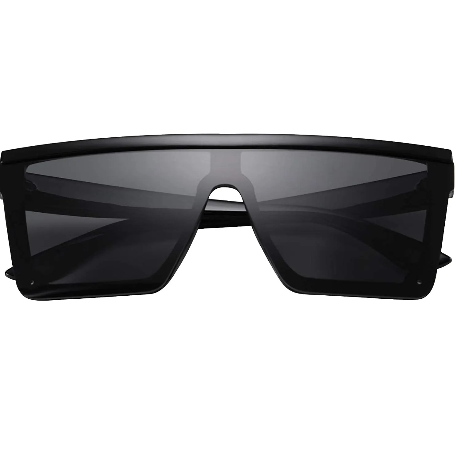 FEISEDY Women Men Flat Top Shield Sunglasses