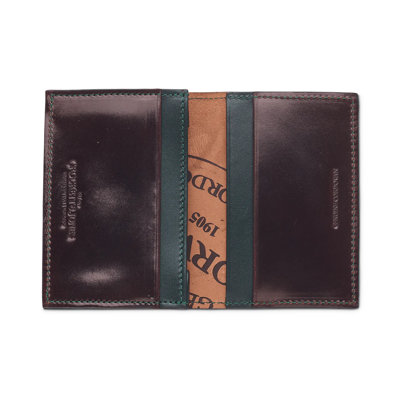 Folded Card Case Burgundy Cordovan