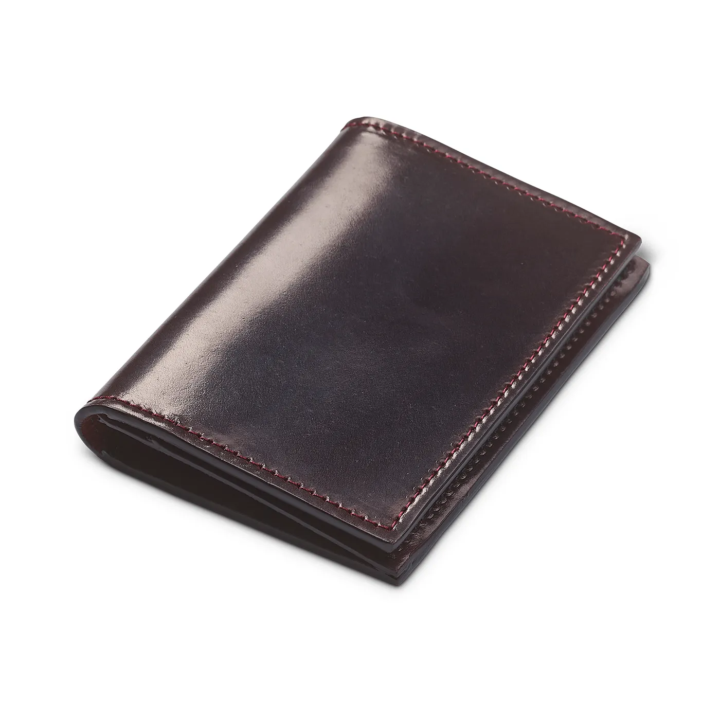 Folded Card Case Burgundy Cordovan