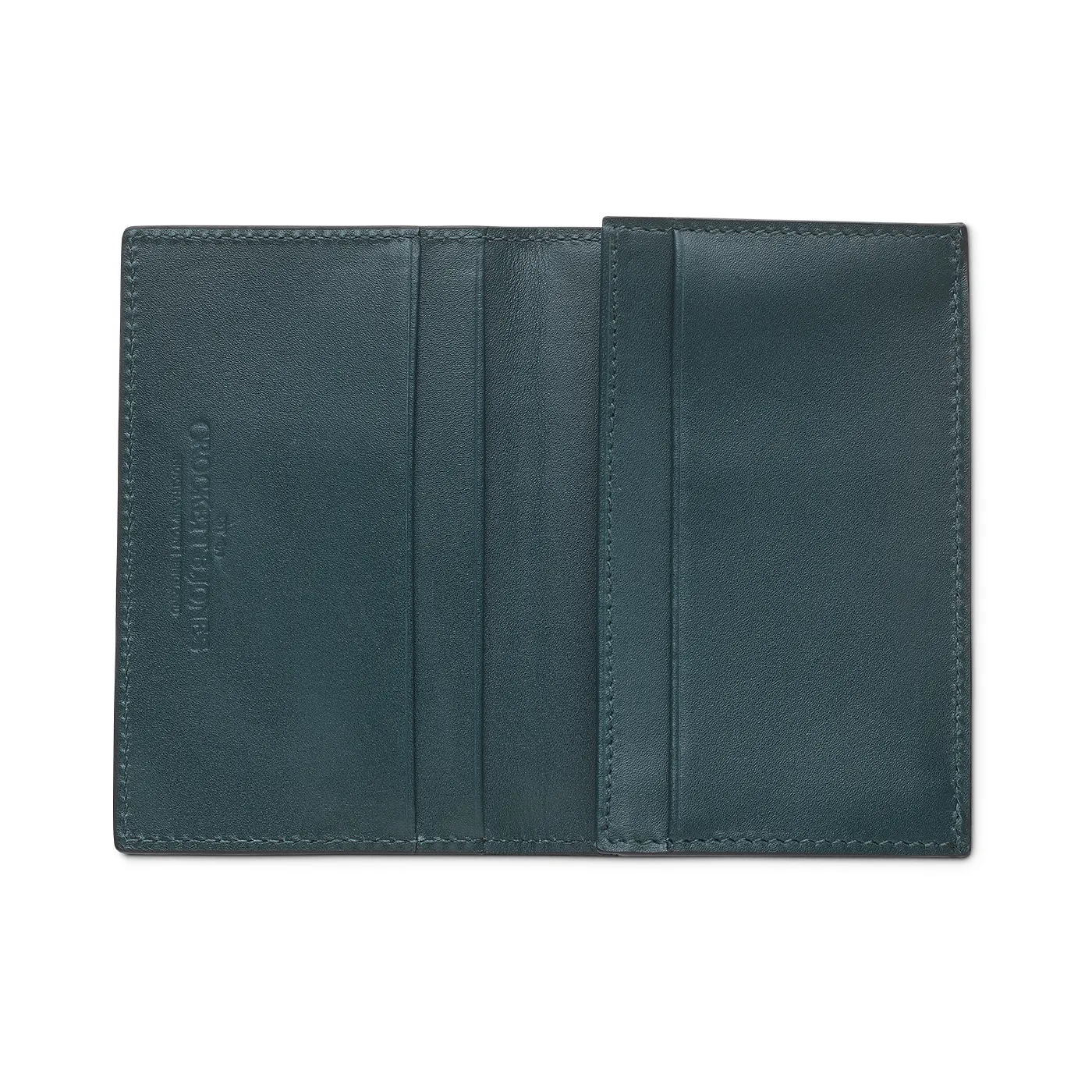 Folded Card Case Green Rough-Out Suede