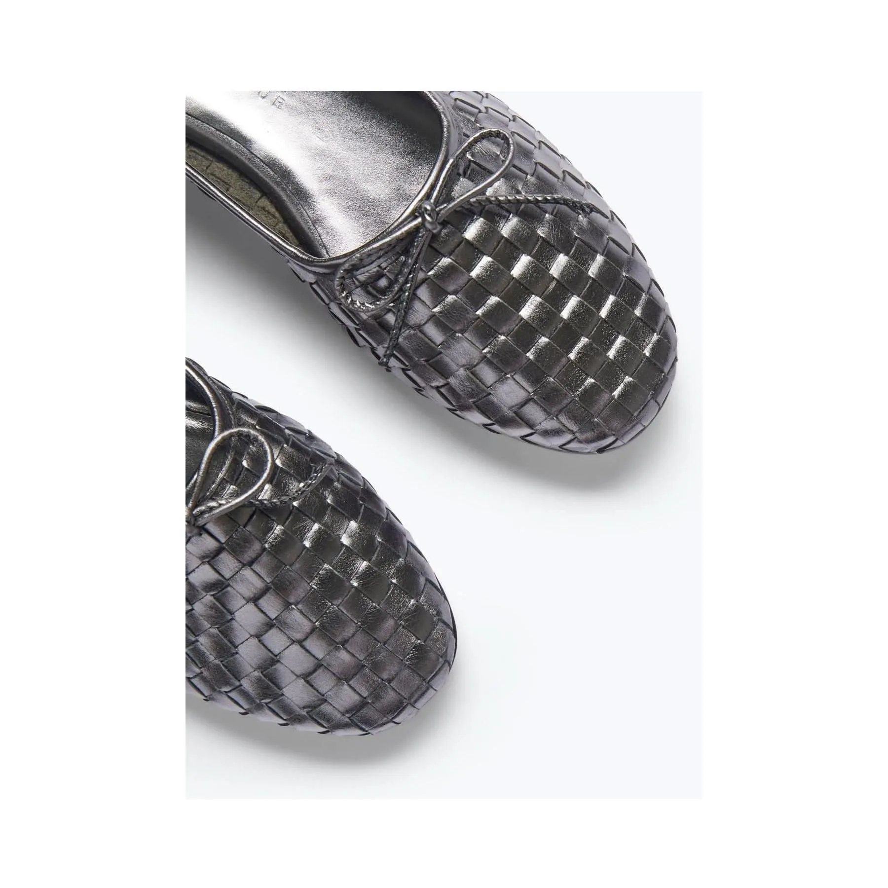 Freda Salvador Roma Round Toe Ballet Flat Gunmetal