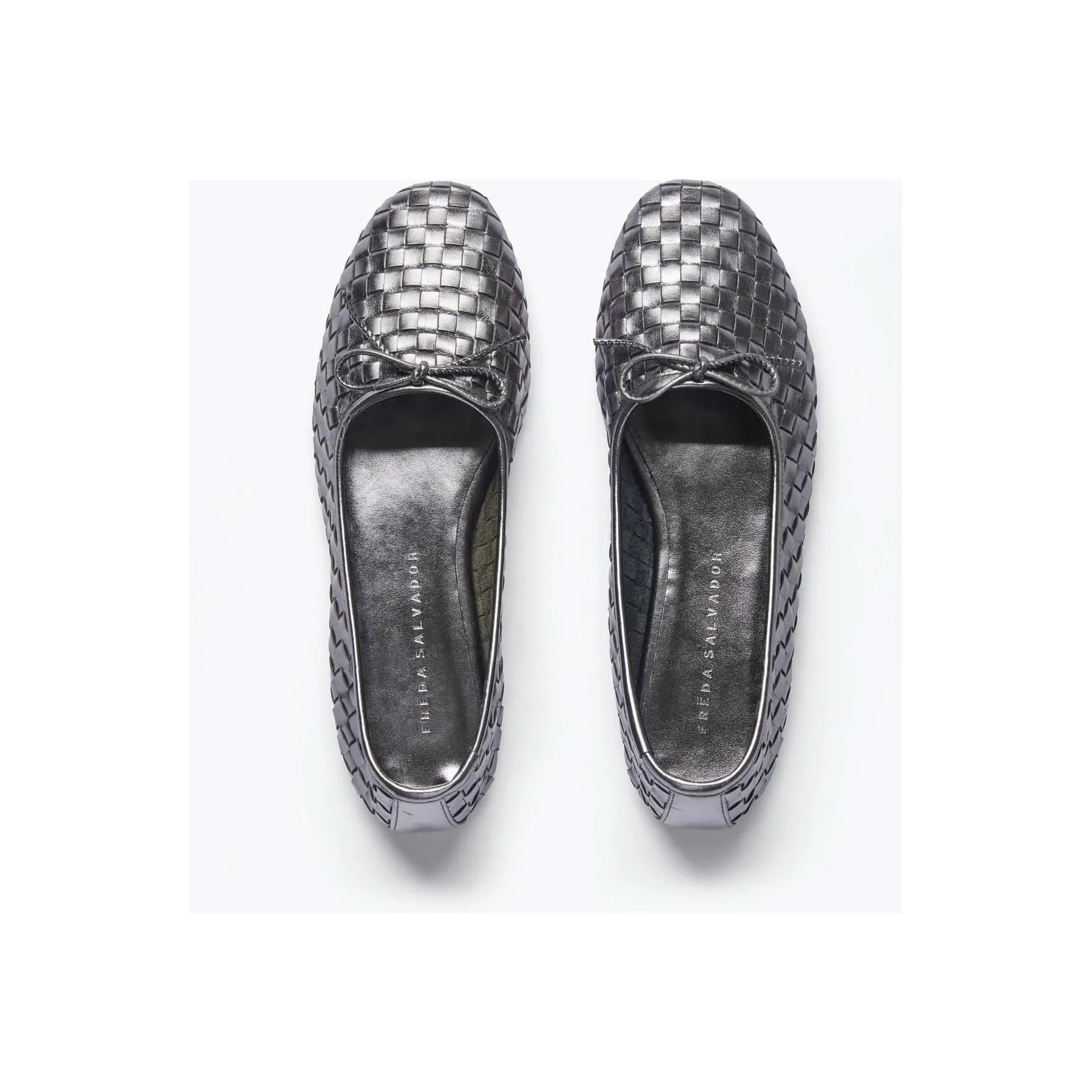 Freda Salvador Roma Round Toe Ballet Flat Gunmetal