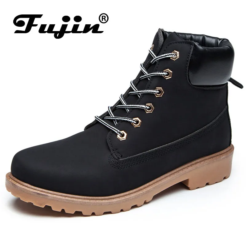 Fujin SPRING Winter plush Warm Women winter boots shoes Wedge Casual Shoes Outdoor Waterproof Height Increasing Snow Boots