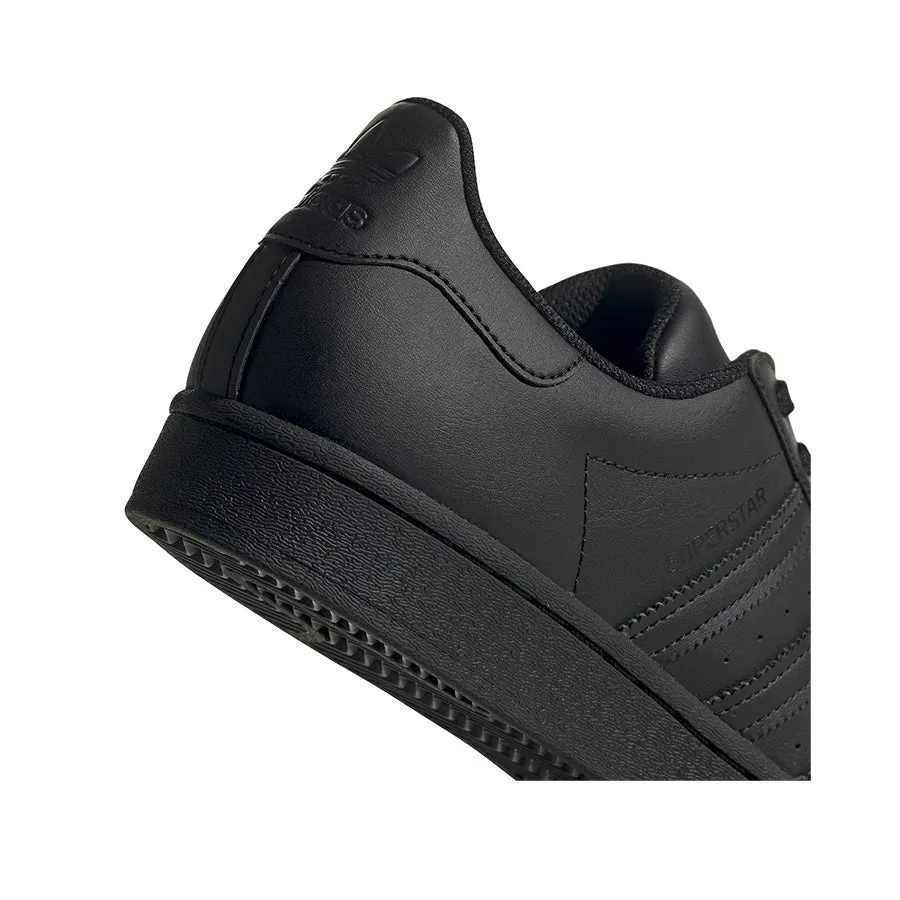 Grade School Adidas Superstar J Shoes - All Black