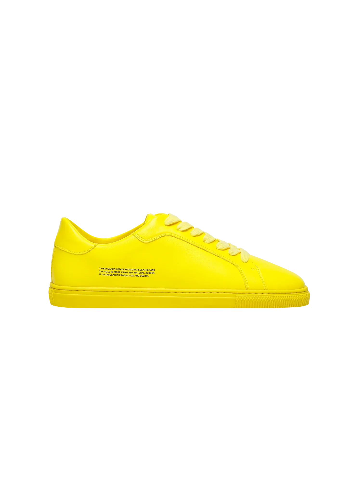 Grape Leather Sneakers—saffron yellow