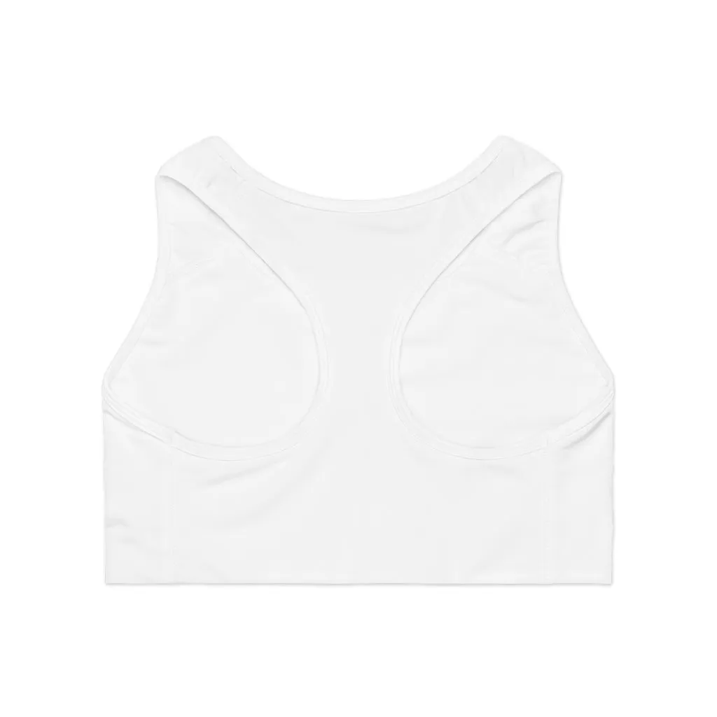 Green Fish with Specs Sports Bra (AOP)