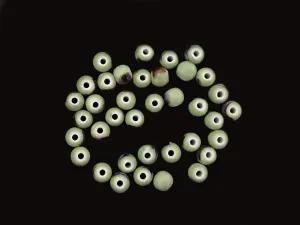 Green Purple Circular Ceramic Beads