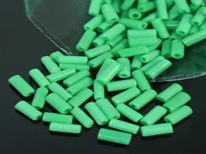 Green Tube Ceramic Beads