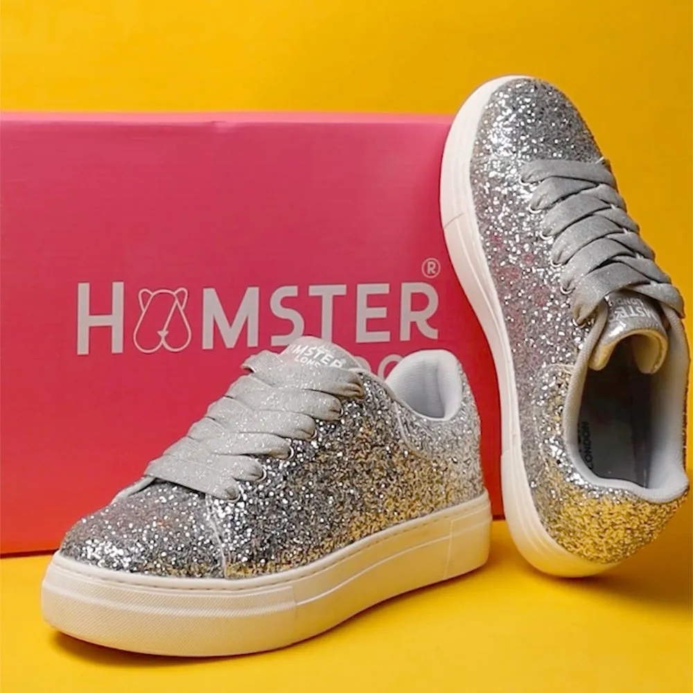 Hamster London Mousehole Silver Party Sneakers