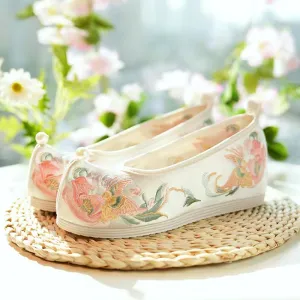 Hanfu Shoes: Pastel Peonies