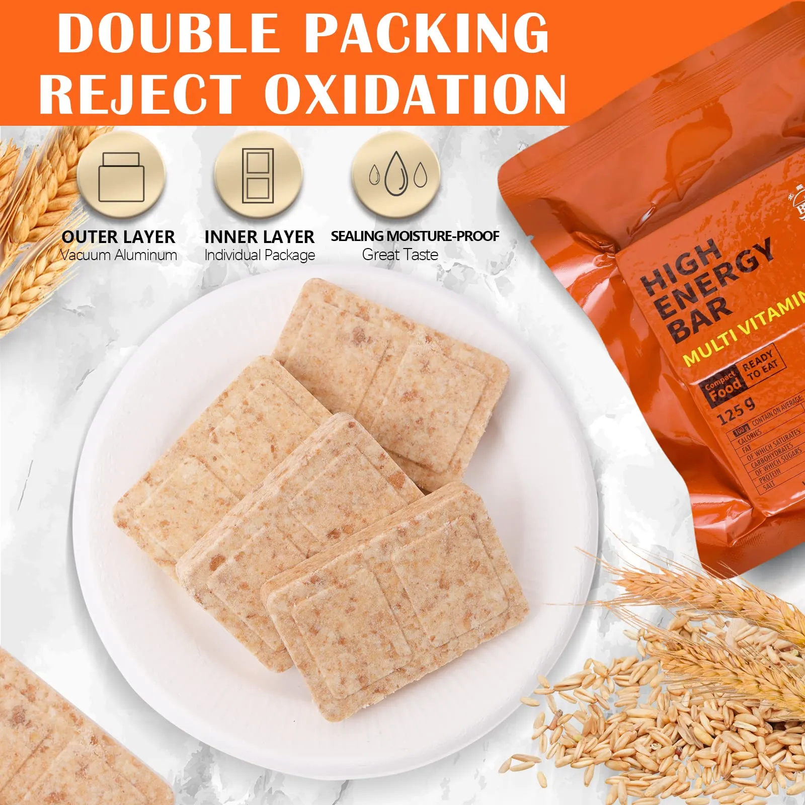 High Energy Ration Bars - Plain and Multi Vitamin (2 Pack)