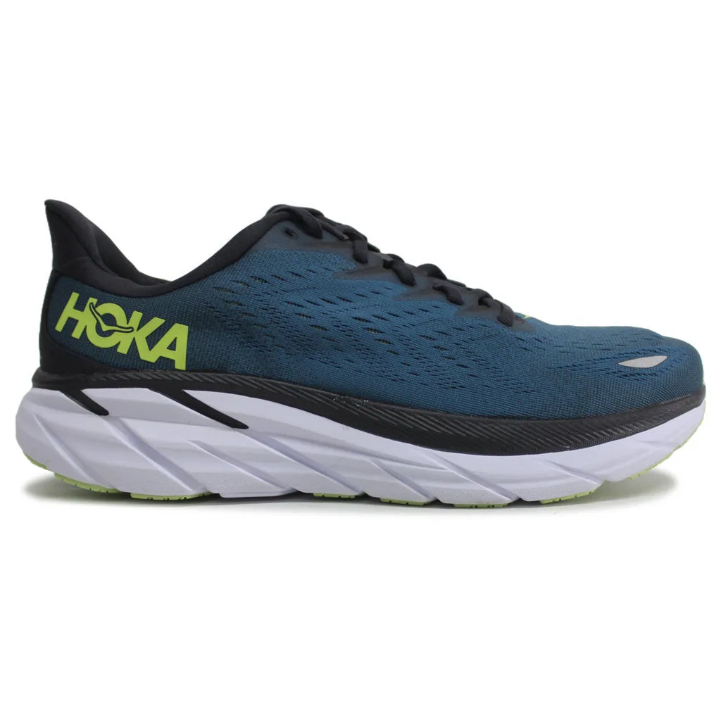 Hoka Mens Trainers Clifton 8 Lace-Up Low-Top Running Sneakers Mesh - UK 11