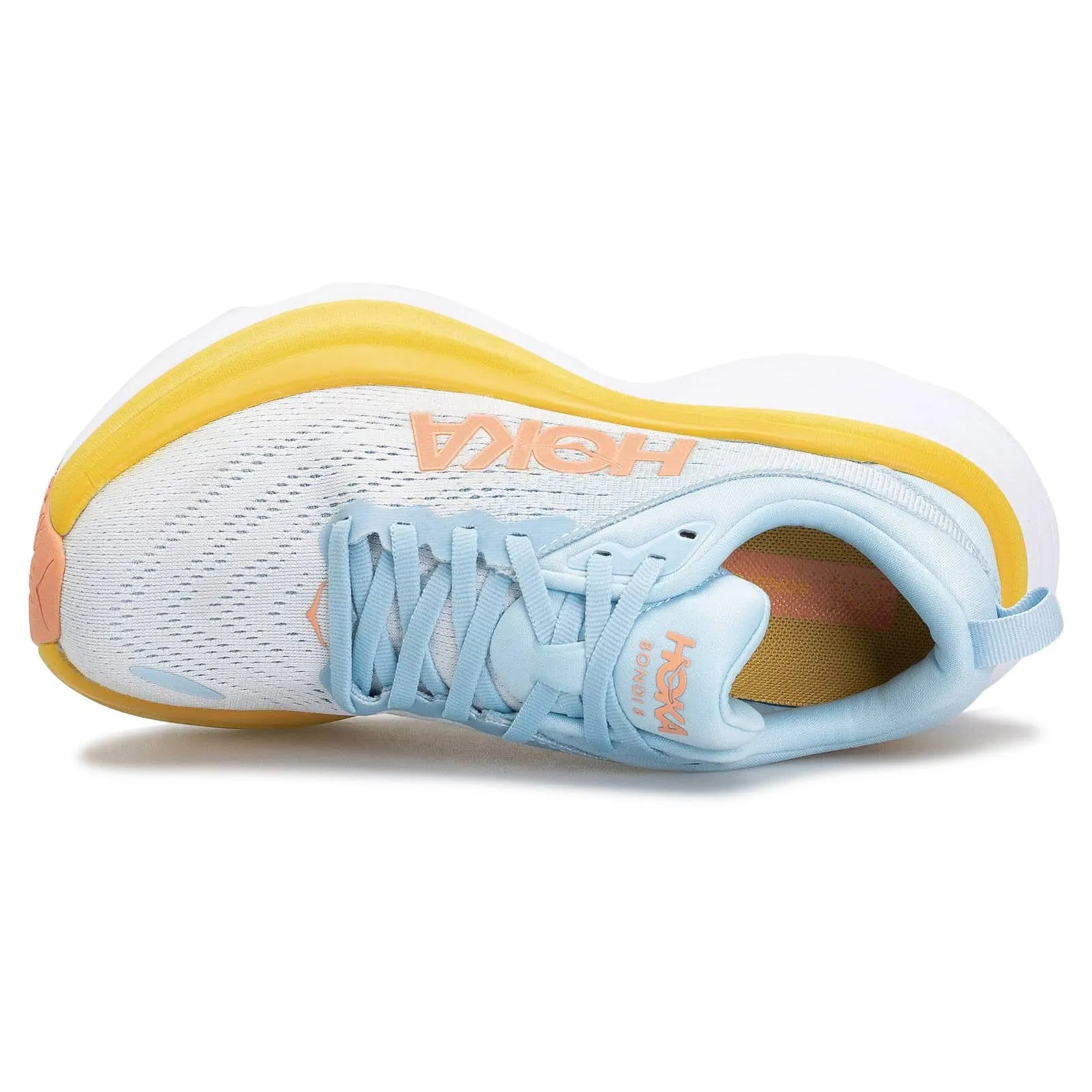 Hoka Womens Trainers Bondi 8 Lace Up Low Top Sneakers Textile - UK 9