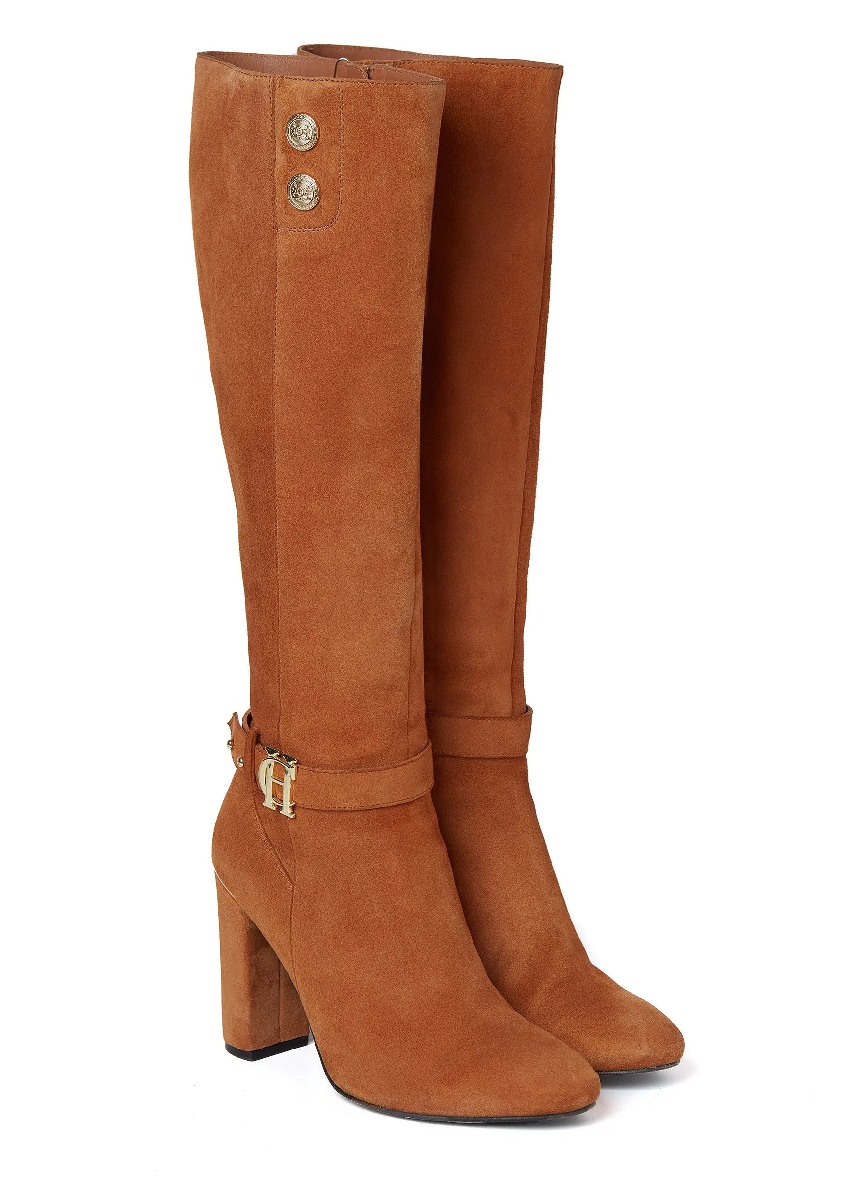 Holland Cooper Marlborough Knee Boot in Tan