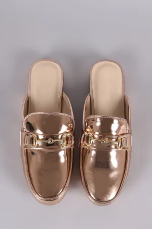 Horsebit Accent Slip On Loafer Mules