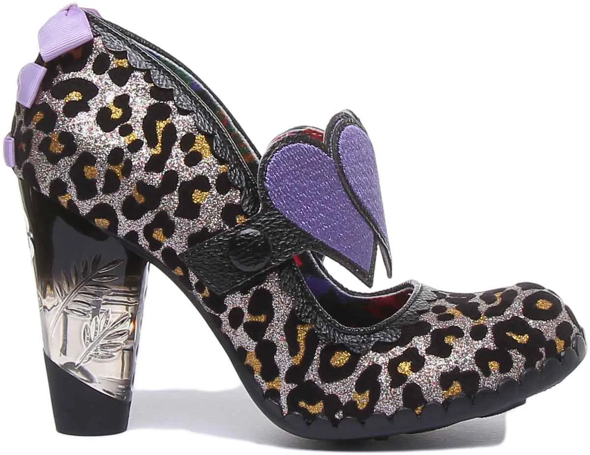 Irregular Choice Lockhart In Blk Leopard