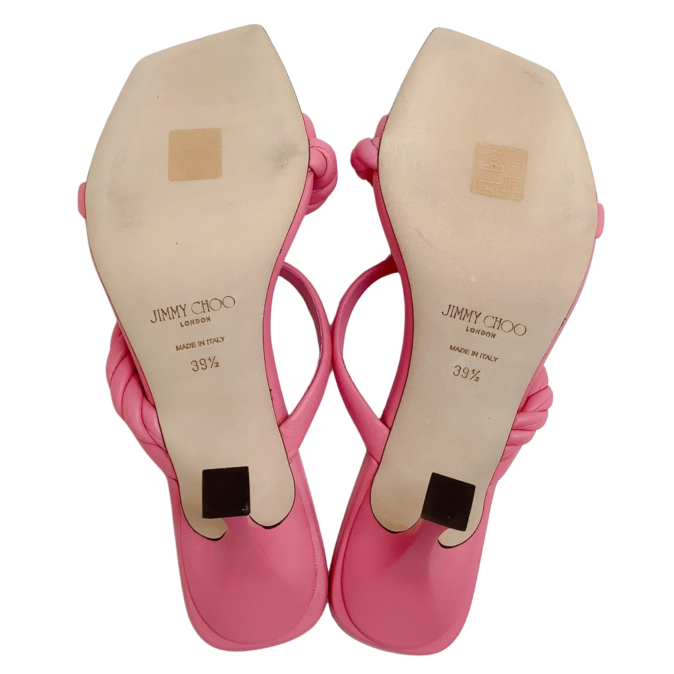 Jimmy Choo Candy Pink Leather Diosa 90 Zsa Sandals