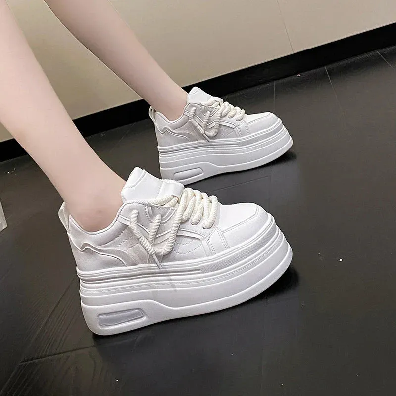 Joskaa 2024 New Big White Platform Sneakers