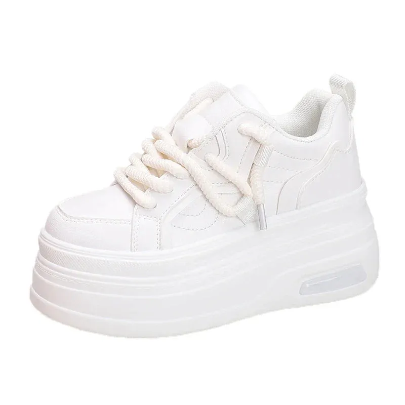 Joskaa 2024 New Big White Platform Sneakers