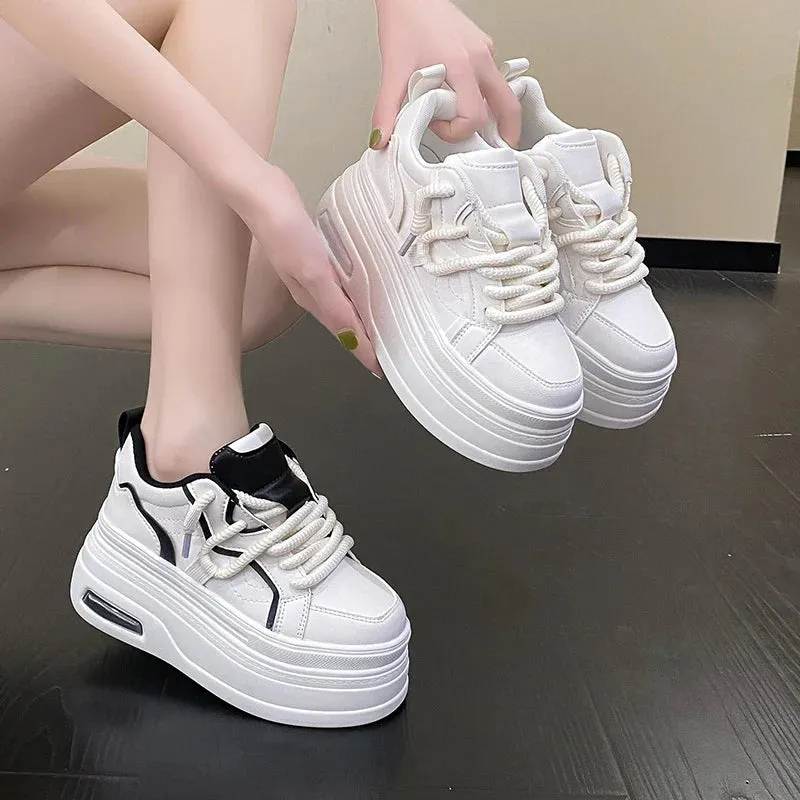 Joskaa 2024 New Big White Platform Sneakers