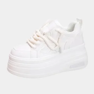 Joskaa 2024 New Big White Platform Sneakers