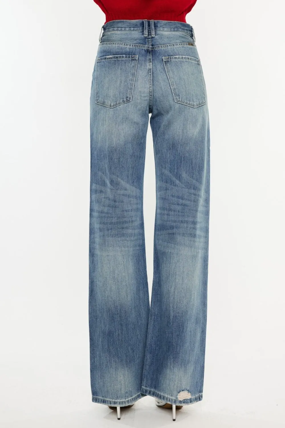 Kancan Cory Distressed High Waist Bootcut Jeans