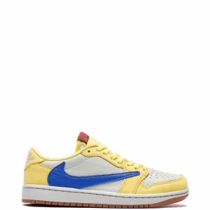 Kids Air Jordan 1 OG x Travis Scott Canary PS