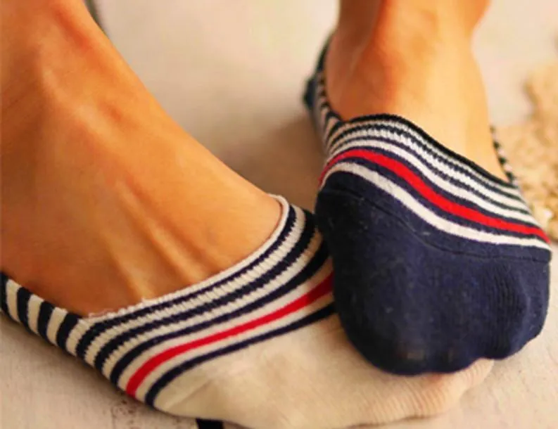 Ladies Invisible Stripe Socks (3 Pairs)