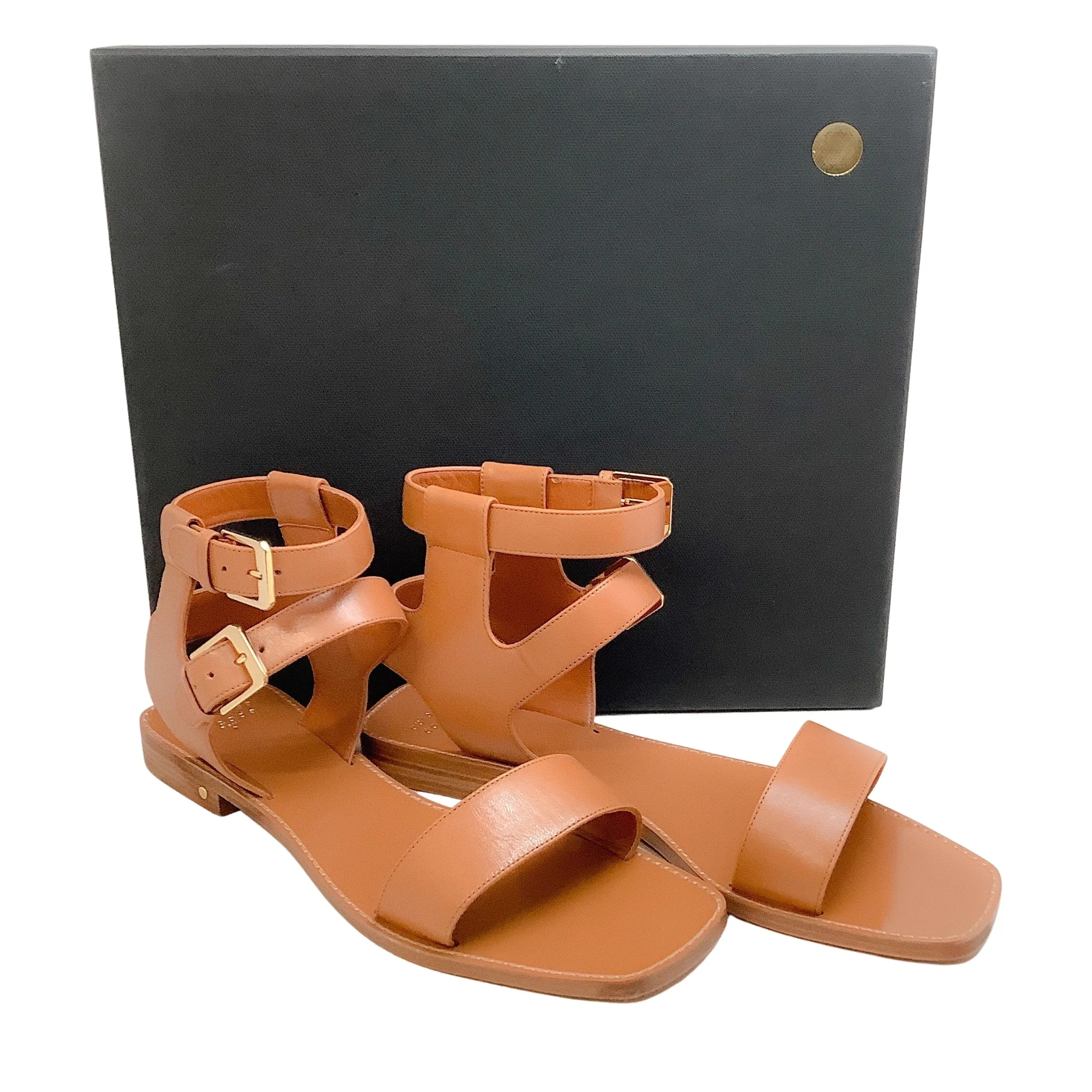 Laurence Dacade Brown Danny Flat Ankle Strap Sandals