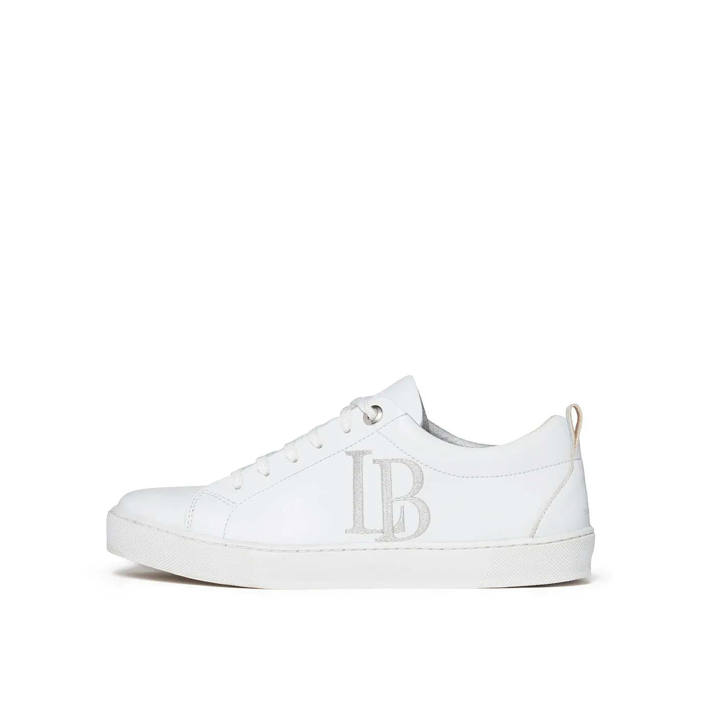 LB White Apple Leather Sneakers Women