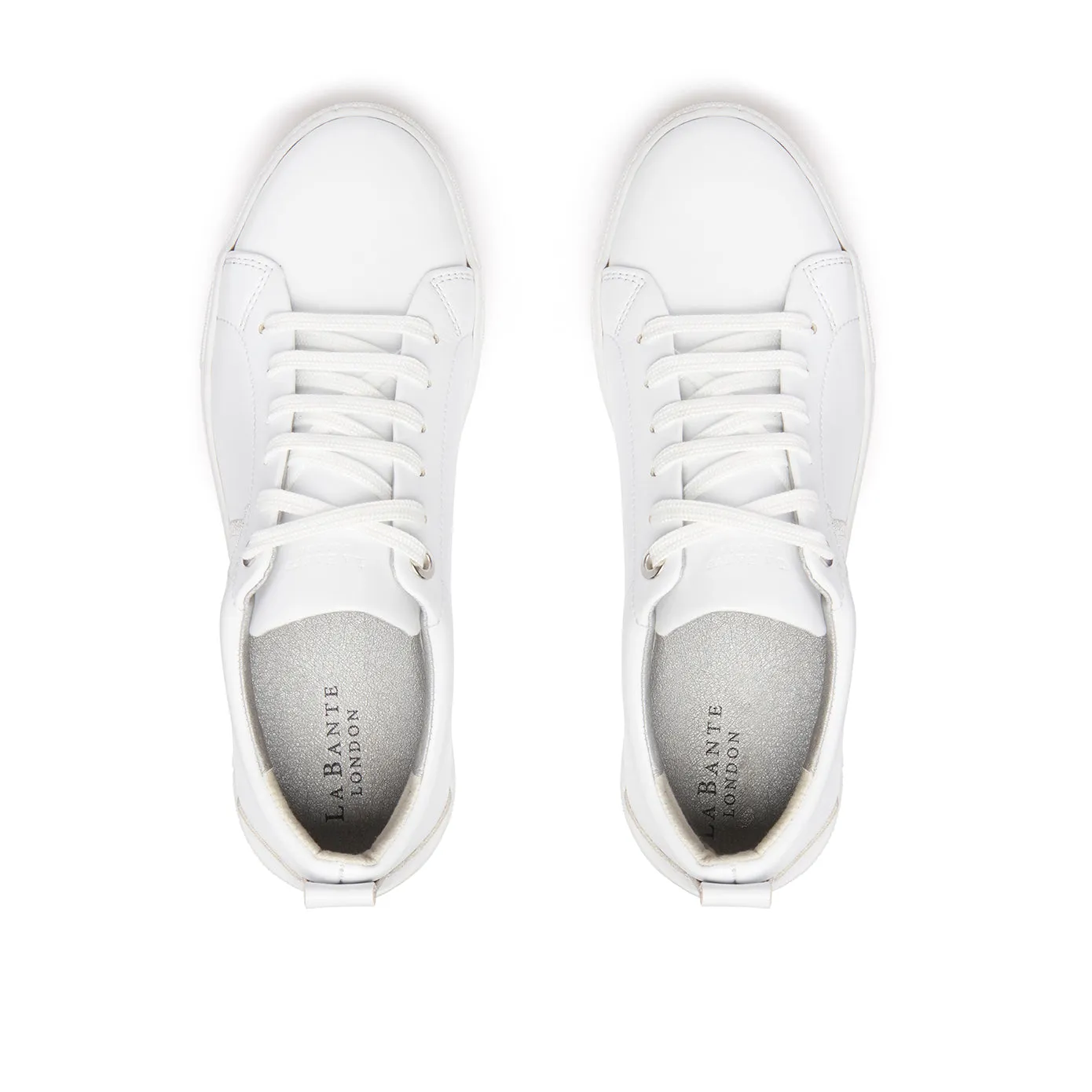 LB White Apple Leather Sneakers Women