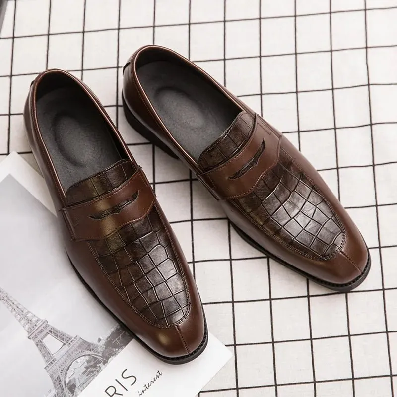 Luxury New Men's British Crocodile Shoes